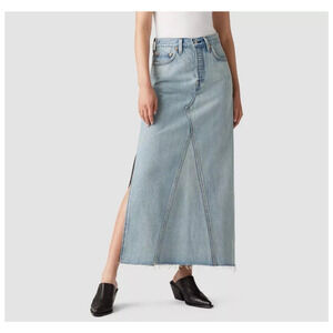 Levi's Women's Iconic Maxi Skirt Size 29 New -Blue Not In The Mood